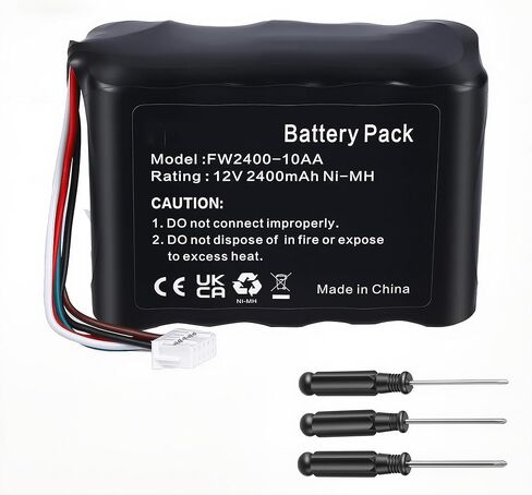 Replacement Battery 2400mAh 12V Compatible with Logitech Squeezebox Radio, 533-000050, X-R0001, XR0001, 533-000050, HRMR15/51, NT210AAHCB10YMXZ Music Player NiMH Battery with Repair Tools in Kuwait