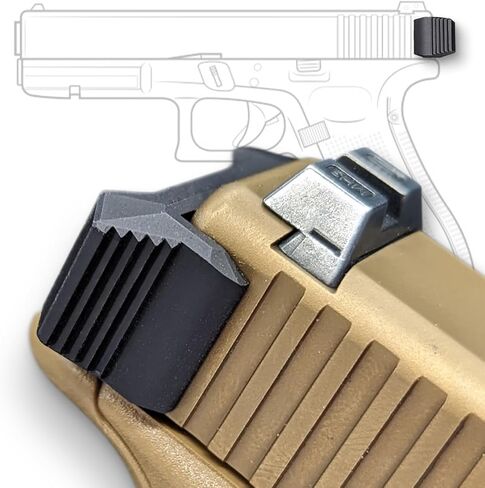 رافعة رافعة من الألومنيوم من فئة الطائرات من Milspin متوافقة مع Glock 17 و19 و19X و26 وPSA Dagger والمزيد مع قبضة منزلقة محسنة in Kuwait