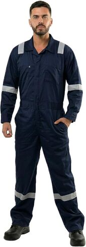 Kolossus Coveralls for Men Long Sleeve Jumpsuit - Blended - Adjustable Cuff - Utility Pockets in Kuwait