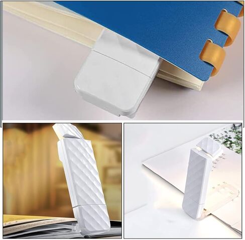 Rechargeable USB Clip-on Book Reading Lamp for Bed Portable 3-Color Adjustable Brightness Reading Light for Night Readers in Saudi Arabia