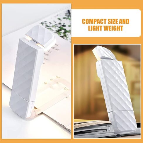 Rechargeable USB Clip-on Book Reading Lamp for Bed Portable 3-Color Adjustable Brightness Reading Light for Night Readers in Saudi Arabia