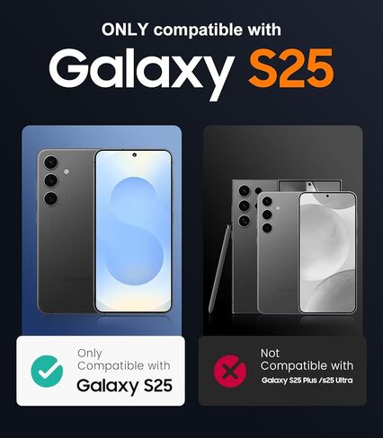Designed for Samsung Galaxy S25 Case Waterproof, Built-in Lens & Screen Protector Military Shockproof Dropproof IP68 Underwater Full Body Phone Case for Galaxy S25 5G 6.2"-Black (2025) in Saudi Arabia