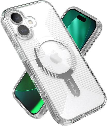 Speck GEMSHELL Grip +MS Case for iPhone 17 - Clear/Clear | Slim Protective Grip | Drop Protection | MagSafe Compatible in Saudi Arabia