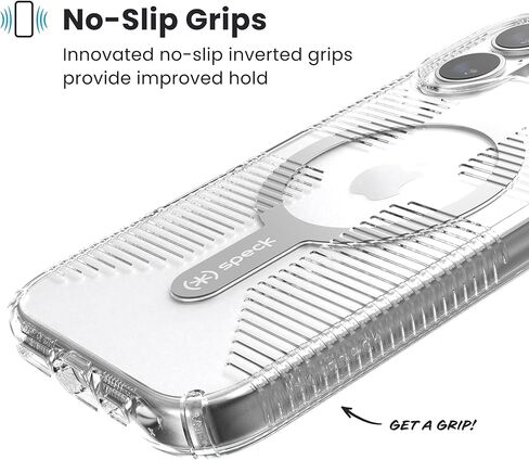 Speck GEMSHELL Grip +MS Case for iPhone 17 - Clear/Clear | Slim Protective Grip | Drop Protection | MagSafe Compatible in Saudi Arabia