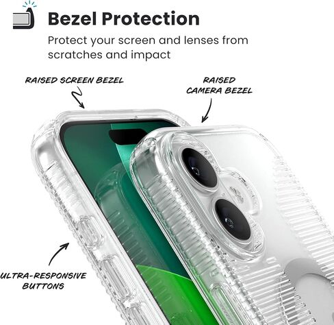 Speck GEMSHELL Grip +MS Case for iPhone 17 - Clear/Clear | Slim Protective Grip | Drop Protection | MagSafe Compatible in Saudi Arabia