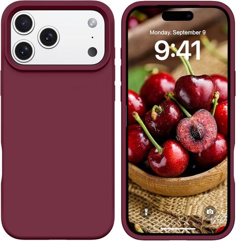 GUAGUA Compatible with iPhone 17 Pro Max Case 6.9 Inch Liquid Silicone Soft Gel Rubber Slim Thin Microfiber Lining Cushion Texture Cover Shockproof Protective Phone Case for iPhone 17 Pro Max, Yellow in Saudi Arabia