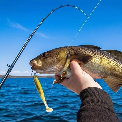 10PCS 10PCS Soft Silicone Lures - T-Tail Swims for Bass & Perch, Leadless, Fresh & Saltwater, ColorMixing in Saudi Arabia