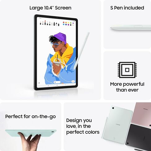 Samsung Galaxy Tab S6 Lite (2024) 10.4" Tablet, 64GB WiFi, S Pen Included, Android Student Tablet for Note-Taking, Gaming, Long Battery Life, Expandable Storage, US Version, Oxford Gray (Renewed) in Saudi Arabia