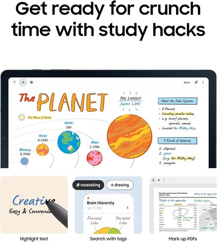 Samsung Galaxy Tab S6 Lite (2024) 10.4" Tablet, 64GB WiFi, S Pen Included, Android Student Tablet for Note-Taking, Gaming, Long Battery Life, Expandable Storage, US Version, Oxford Gray (Renewed) in Saudi Arabia