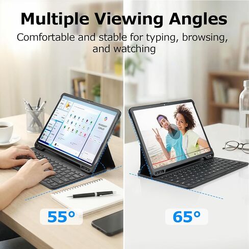 TCL NXTPAPER 11 Plus Tablet Bundle with Keyboard Case – 11.5" 120Hz 2.2K Display, Stylus Included, Detachable Bluetooth Keyboard, 256GB Storage, 8000mAh, Android 15 Productivity Tablet in Saudi Arabia