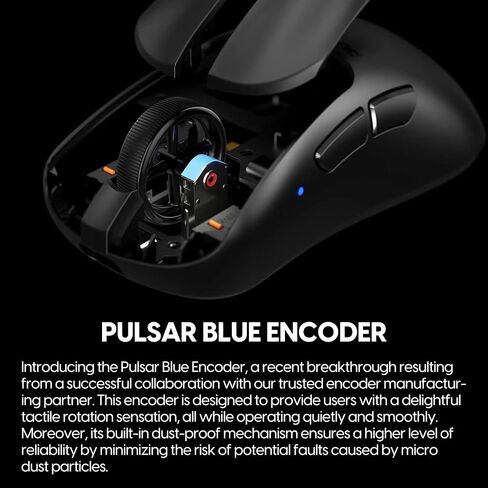 Pulsar Gaming Gears - Xlite v3 mini Wireless Gaming Mouse, Ultra Lightweight 1.83 oz (52 g), Ergonomic, Optical Switches, PAW3395 Optical Sensor (Mini, Wireless, Black) (Renewed) in Saudi Arabia