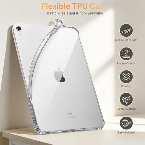 CoBak Clear Case for iPad (A16) 11th Generation 11 Inch 2025, iPad 10th Generation Case 10.9 Inch 2022 - Lightweight Soft TPU, Anti-Scratch Ultra Slim Protective Tablet Cover, Shockproof,Clear in Kuwait