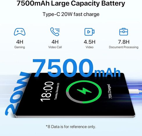 UMIDIGI A15 Tab Android Tablet, Dual SIM 4G LTE 11 inch Tablets, 16GB+256GB 1TB Expand with Octa-Core Processor, 7500mAh Battery with 20W Fast Charging, 13MP+8MP Camera, Gaming Tablet with Pen in Saudi Arabia