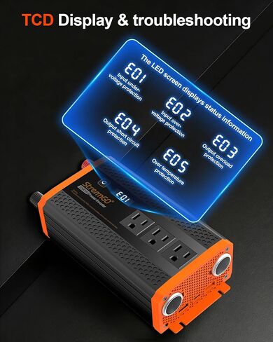 1000W Power Inverter for Vehicles, 12V DC to 110/120V AC Car Inverter with 3 AC Outlets, USB 24W/ PD 30W Fast Charger, Car Power Converter for Truck, Home, Laptop on Road Trip Essentials in Saudi Arabia
