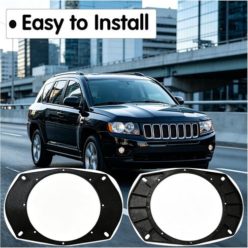 2PCS 6x9 to 6.5 Inch Rear Door Speaker Adapters Compatible with Chevrolet Chevy Malibu 1973-2014 Impala 1971-2005 Camaro 1967-2002, Dodge Grand Caravan 1984-2014 Ram 1994-2014, GMC Jeep Chrysler in Saudi Arabia