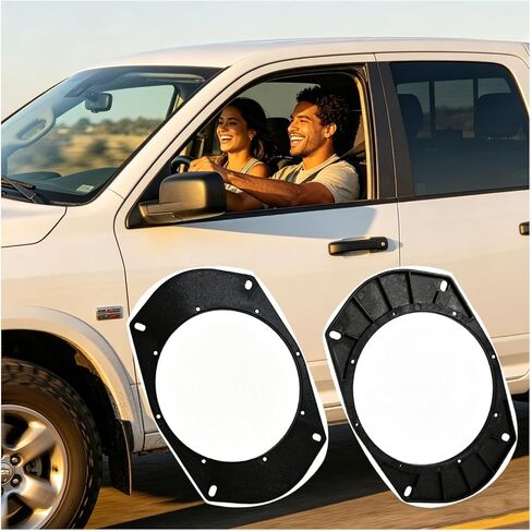 2PCS 6x9 to 6.5 Inch Rear Door Speaker Adapters Compatible with Chevrolet Chevy Malibu 1973-2014 Impala 1971-2005 Camaro 1967-2002, Dodge Grand Caravan 1984-2014 Ram 1994-2014, GMC Jeep Chrysler in Saudi Arabia
