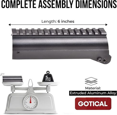 Gotical One Piece Saddle Scope Mount w/Picatinny Rail on Top for SKS Original Easy to Install Aluminum CNC-machined Hardcoat Anodized Matte Black in Saudi Arabia