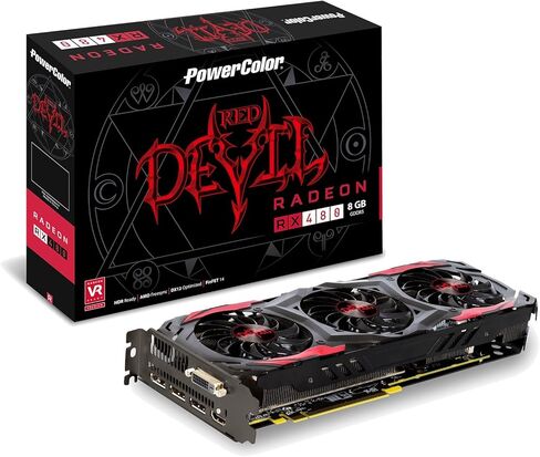 PowerColor AMD Radeon RED Devil RX 480 8GB GDDR5 DL-DVI-D/HDMI/DP x3 PCI-Express 3.0 Graphics Card (Renewed) in Saudi Arabia