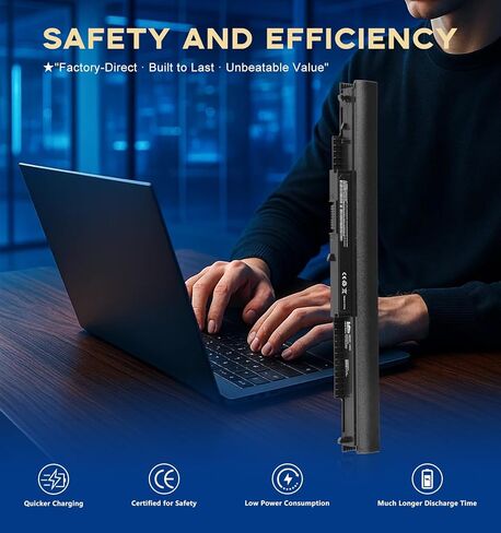 بطارية بديلة HS04 لسلسلة HP 240/245/246/250/255/256 G4‌، بطارية ليثيوم أيون قابلة لإعادة الشحن 4 خلايا بقدرة 3000 مللي أمبير في الساعة، متوافقة مع HS03 TPN-I119 in Kuwait