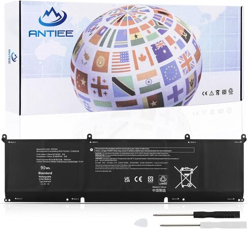 ANTIEE P0FWH 90Wh استبدال بطارية الكمبيوتر المحمول Dell Alienware m16 R2 Inspiron 16 Plus 7640 Inspiron 16 7640 2-in-1 Series POFWH HGJCY 0M9DG0 11.7V 7692mAh 6-Cell in Kuwait