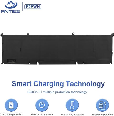 ANTIEE P0FWH 90Wh استبدال بطارية الكمبيوتر المحمول Dell Alienware m16 R2 Inspiron 16 Plus 7640 Inspiron 16 7640 2-in-1 Series POFWH HGJCY 0M9DG0 11.7V 7692mAh 6-Cell in Kuwait