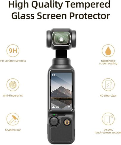طبقة واقية للعدسة لجيب DJI Osmo 4، طبقة واقية للعدسة الزجاجية فائقة الوضوح، سهلة التركيب، مضادة للخدش، جودة عالية الدقة، (3 مجموعات) in Kuwait