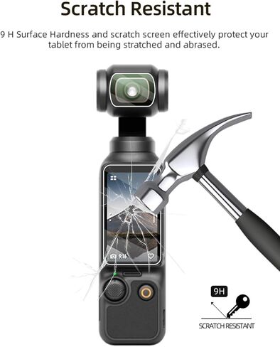 طبقة واقية للعدسة لجيب DJI Osmo 4، طبقة واقية للعدسة الزجاجية فائقة الوضوح، سهلة التركيب، مضادة للخدش، جودة عالية الدقة، (3 مجموعات) in Kuwait