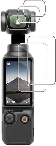 طبقة واقية للعدسة لجيب DJI Osmo 4، طبقة واقية للعدسة الزجاجية فائقة الوضوح، سهلة التركيب، مضادة للخدش، جودة HD، (مجموعتان) in Kuwait