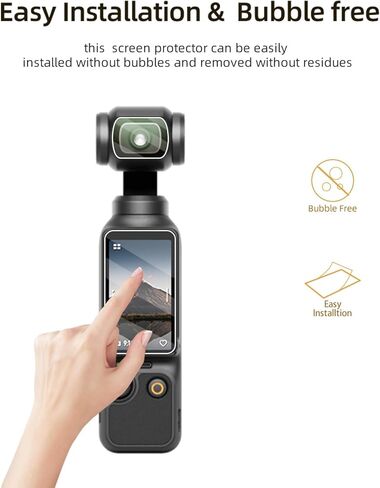طبقة واقية للعدسة لجيب DJI Osmo 4، طبقة واقية للعدسة الزجاجية فائقة الوضوح، سهلة التركيب، مضادة للخدش، جودة HD، (مجموعتان) in Kuwait
