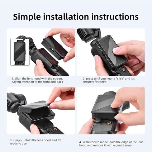Dpofirs Foldable Screen Sun Shade Case for OsmoPocket3, Compact Anti Glare Protector for Outdoor Filming, Sun Hood Sunshade Cover in Saudi Arabia