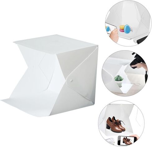 Operitacx 20cm Mini LED Photography Light Tent Kit with 4 Colored Backdrops Portable Folding Photo Studio Softbox for Product Photography in Saudi Arabia