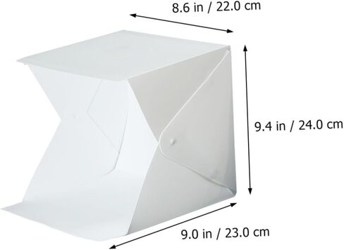 Operitacx Portable Mini Photo Studio Light Box 20cm LED Softbox with Foldable Design and 2-Color Backdrops for Product Photography in Saudi Arabia