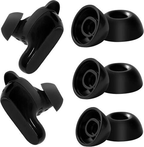 أطراف أجنحة بديلة لسماعات الأذن Bose QuietComfort Ultra (الجيل الثاني)، أطراف أذن من السيليكون المضاد للانزلاق، أغطية خطاف للأذن، ملحقات سماعات أذن ثابتة وملائمة، S/M/L (أسود) in Kuwait