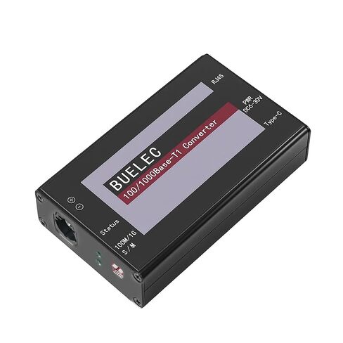 100/1000Base-T1-TX-HMTD Automotive Ethernet Media Converter - 100/1000BASE-T1 to TX Adapter, Marvell 88Q2112 & Realtek RTL8211FI Phy, HMTD Connector, Industrial Grade Type-C/DC Power in Saudi Arabia