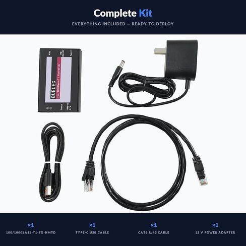 100/1000Base-T1-TX-HMTD Automotive Ethernet Media Converter - 100/1000BASE-T1 to TX Adapter, Marvell 88Q2112 & Realtek RTL8211FI Phy, HMTD Connector, Industrial Grade Type-C/DC Power in Saudi Arabia