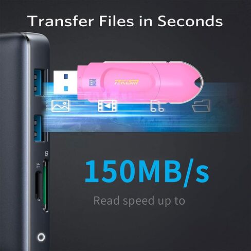 Flex A 64GB 2 Pack Pink USB Flash Drives,TypeA,USB 3.1 Flash Thumb Drive,Swivel Design,USB Drive up to 150MB/s,External Data Storage Memory Stick Compatible with Computer/Laptop in Saudi Arabia