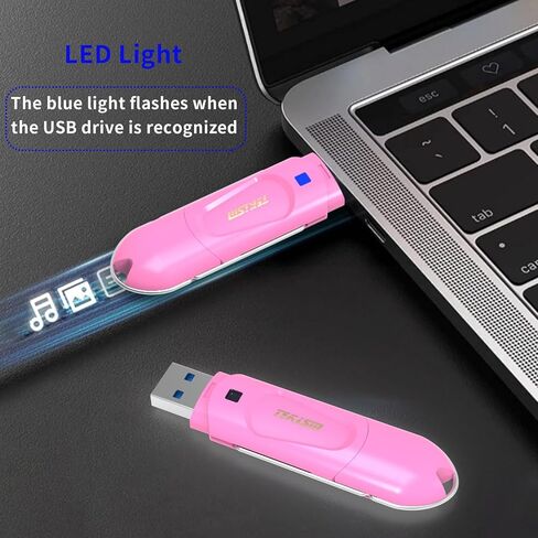 Flex A 64GB 2 Pack Pink USB Flash Drives,TypeA,USB 3.1 Flash Thumb Drive,Swivel Design,USB Drive up to 150MB/s,External Data Storage Memory Stick Compatible with Computer/Laptop in Saudi Arabia