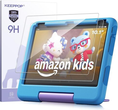 واقي شاشة لـ 10 أطفال / 10 أطفال Pro Tablet 10.1 بوصة (إصدار 2023/2021)، وضوح 9H HD، طبقة من الزجاج المقوى [عبوتان] in Kuwait