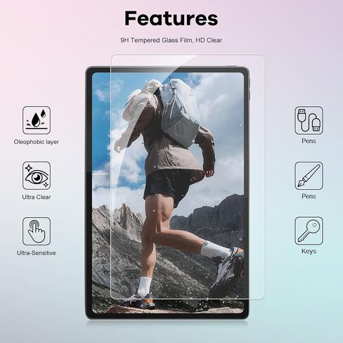 واقي شاشة لـ 10 أطفال / 10 أطفال Pro Tablet 10.1 بوصة (إصدار 2023/2021)، وضوح 9H HD، طبقة من الزجاج المقوى [عبوتان] in Kuwait