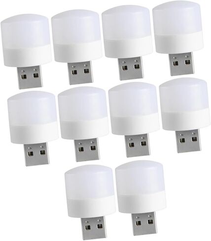UPKOCH 10pcs USB Night Lights Led Bulbs Small Portable Plug Lights for Bedroom Decor Boys and Girls Teen Girls Dorm Wall Decor in Saudi Arabia