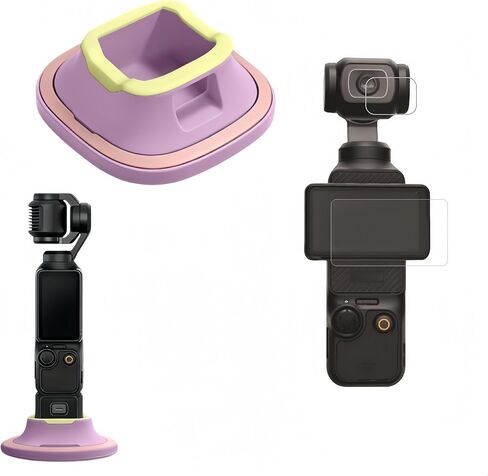 Screen Protector & Base Kit Compatible with DJI Pocket 3 – 3-Second Install, Non-Slip, Full Port Access (orange) in Saudi Arabia