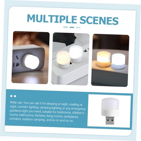 UPKOCH 10pcs USB Night Lights Led Bulbs Small Portable Plug Lights for Bedroom Decor Boys and Girls Teen Girls Dorm Wall Decor in Saudi Arabia