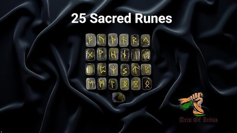 Labradorite Gemstone Rune Stones with Elder Futhark Alphabet Engraved 25 pcs Rune Set Crystal Divination Metaphysical Healing Chakra Reiki Runes Set in Saudi Arabia