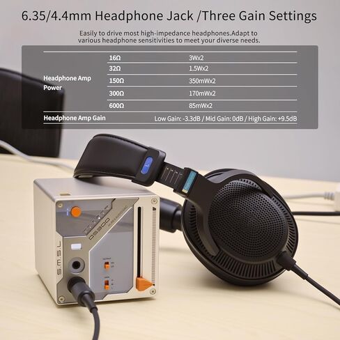 SMSL DS300 مضخم سماعة الرأس DAC المتوازن 3000 ميجا واط × 2 قوة ES9039Q2M مكبر صوت سماعة الرأس 6.35 مم / 4.4 مم XLR / RCA مخرج XU316 32 بت / 768 كيلو هرتز DSD512 للصوت المنزلي / الكمبيوتر الشخصي مع USB / بصري / محوري / بلوتوث in Kuwait