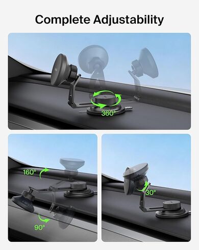 Belkin Tesla Phone Mount, Magnetic Wireless Car Mount for EV (Strong Magnet) w/ 3.3ft USB C Cable, Qi2 MagSafe Compatible Fast Charging for iPhone 17/16/15, Model 3, Model Y, etc. - Tesla Accessories in Saudi Arabia