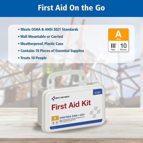 First Aid Only 76 Piece 10 Person ANSI A First Aid Kit (91322) in Saudi Arabia