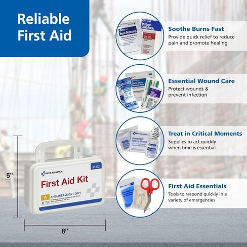 First Aid Only 76 Piece 10 Person ANSI A First Aid Kit (91322) in Saudi Arabia