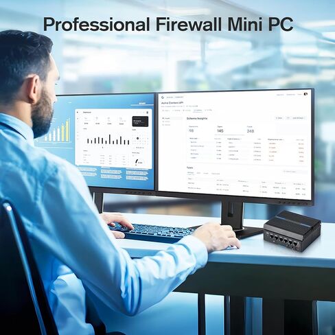 جهاز كمبيوتر صغير بدون مروحة لجدار الحماية 6 × Intel LAN Ethernet CORE 6006U، 8 جيجابايت DDR4 128 جيجابايت SSD بوابة الشبكة جهاز التوجيه الناعم AES NI/HD اختبار مع PF-Sense/OPN-Sense (Intel CORE 6006U) in Saudi Arabia