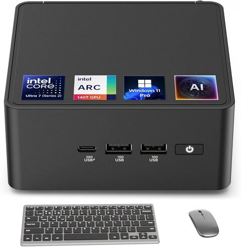 كمبيوتر مكتبي صغير ASUS NUC 15 Pro، Intel Series 2 Core Ultra 7 255H، ذاكرة وصول عشوائي DDR5 سعة 64 جيجابايت، محرك أقراص PCIe SSD سعة 2 تيرابايت، وحدة معالجة الرسومات Intel Arc 140T، شاشة 8K، Win 11 Pro، Thunderbolt 4، WiFi 7، كمبيوتر صغير للتدريب على الذ in Saudi Arabia