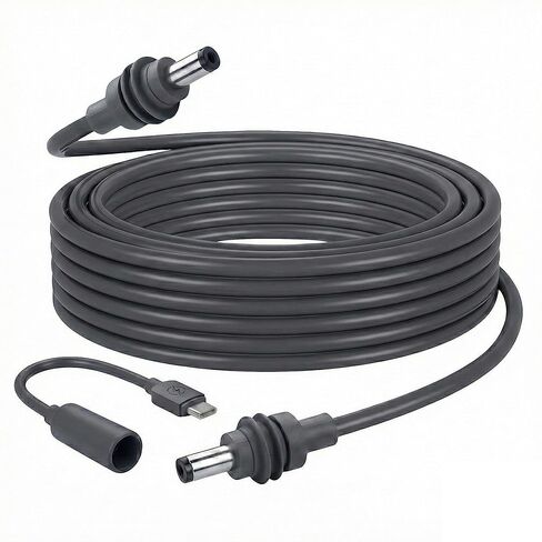 Starlink Mini Cable Kit, 16.4 FT/5M 16AWG DC Power Cable with 100W USB-C PD to DC5521 Adapter, Reverse-Feed Protection, Weather-Resistant in Saudi Arabia